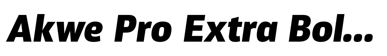 Akwe Pro Extra Bold Italic